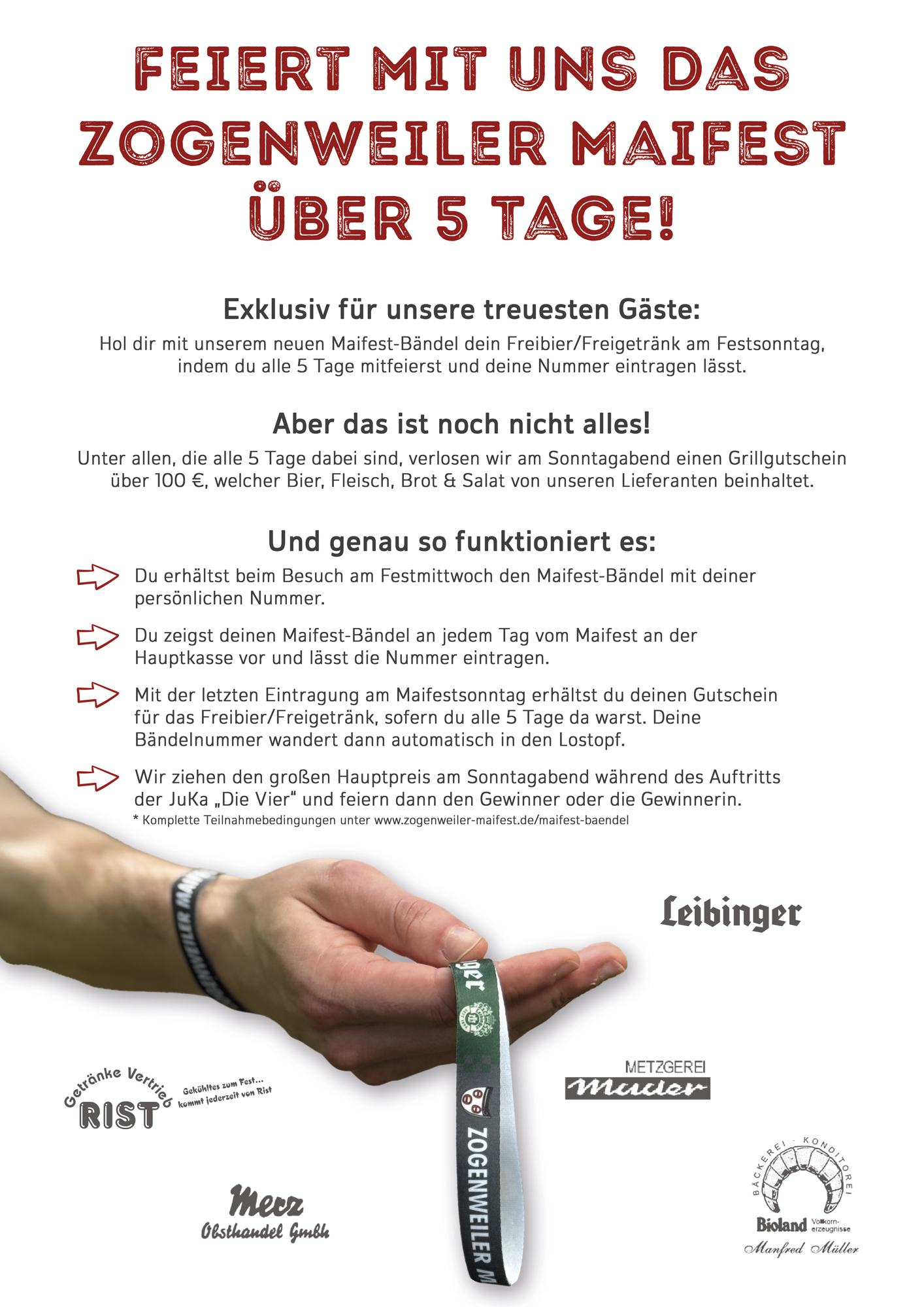 Maifest-Bändel Gewinnspiel